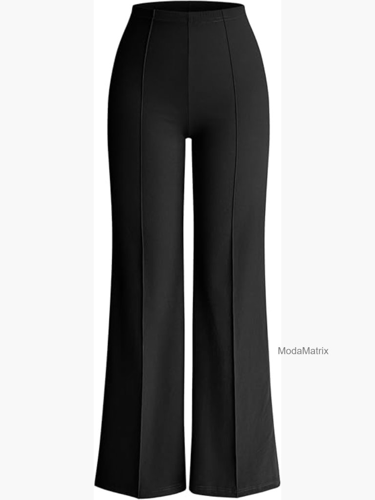 High Waist Wide Leg Pants Casual Loose Fit Stretch Yoga Trousers